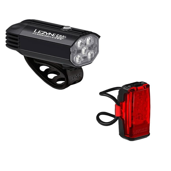 Lezyne Unisex Black Fusion Drive 500+Ktv Drive Pro+ Led Pair