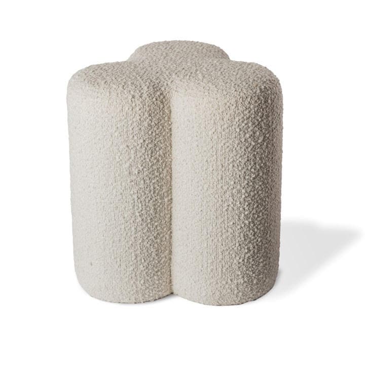 Pols Potten Unisex Beige Clover Boucle Stool