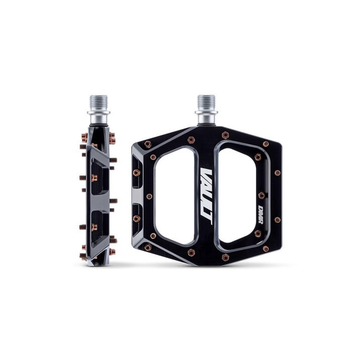Dmr Unisex Black Vault Flat Pedal With Copper Pins