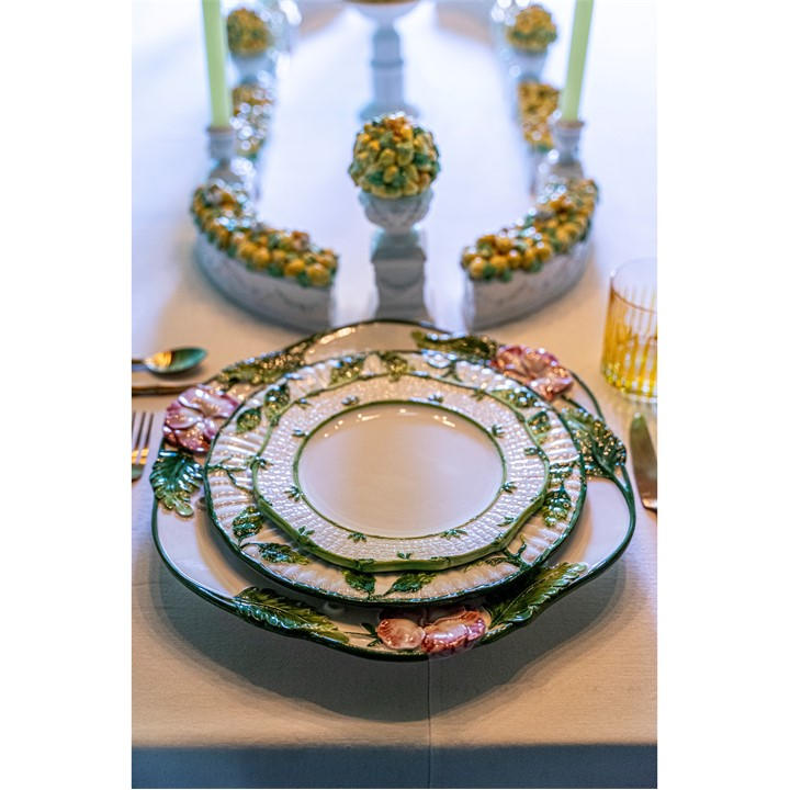 Les Ottomans Serving Plate Green/White House of Fraser