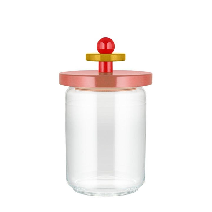 Alessi Unisex Pink Industrial Glass Storage Jar Medium