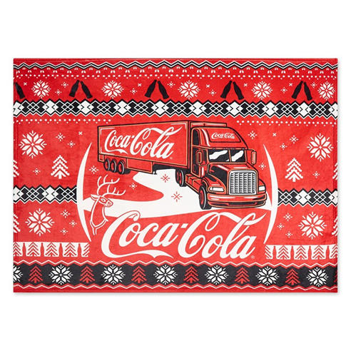 Coca Cola - Coca-Cola Officially Licensed Christmas Flannel Fleece 150 x 120 cm