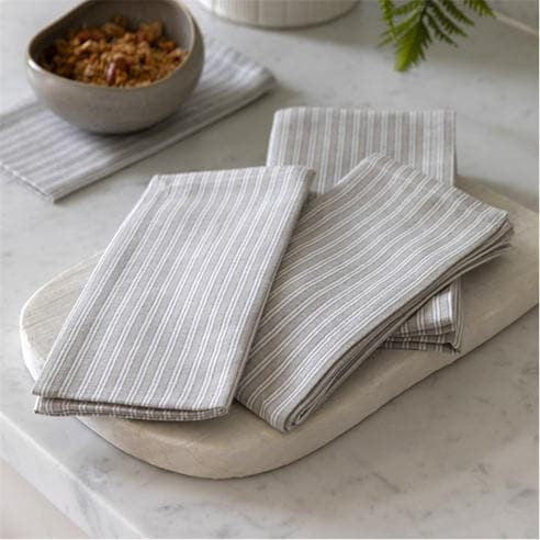 Gallery - Woven Striped Napkin Grey (4pk)