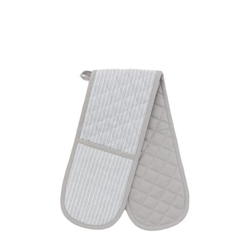 Gallery - Woven Striped Double Oven Glove Grey