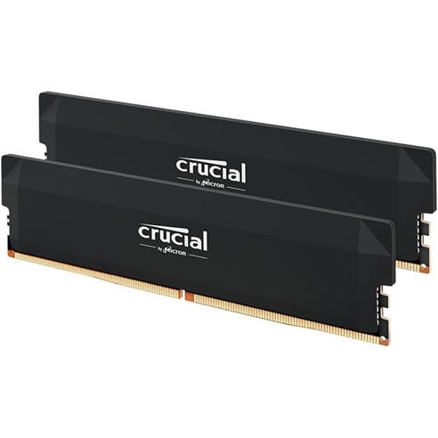 Crucial Technology - Pro DDR5-6400 CL40 64GB Kit (32GBx2) UDIMM: OC Gaming Memory Black