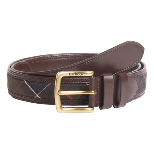Barbour - Mens Girvan Tartan Leather Belt