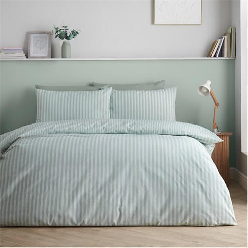 Catherine Lansfield - Epping Textured Stripe Duvet Cover Set