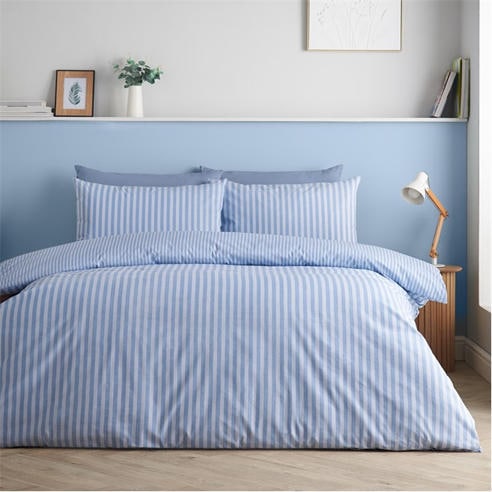 Catherine Lansfield - Epping Textured Stripe Duvet Cover Set