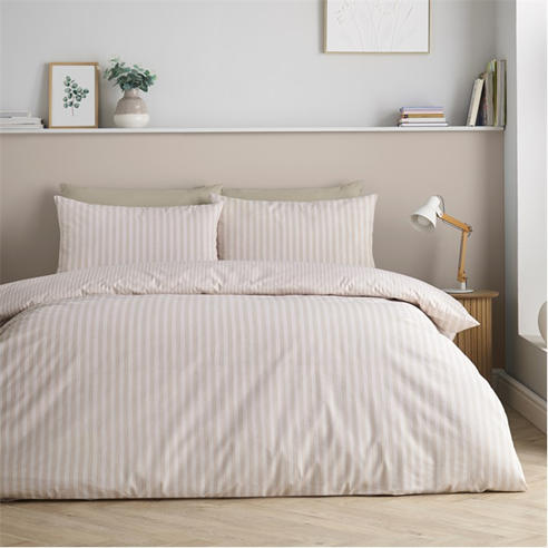 Catherine Lansfield - Epping Textured Stripe Duvet Cover Set