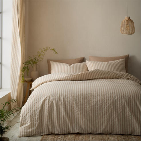 Pineapple Elephant - Cotton Rich Woven Stripe Duvet Cover Set