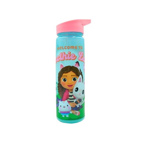 Gabbys Dollhouse - Gabbys Dollhouse 600ml Water Bottle Flask With Straw