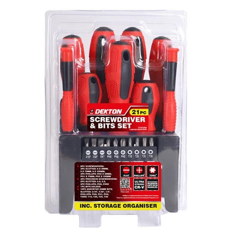 Dekton - Dekton 21 Piece Screwdriver and Bit Set