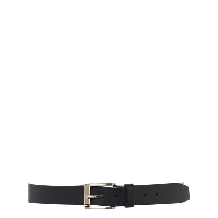 Tommy Hilfiger Men's Black Aly Leather Belt - Medium