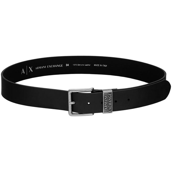 Armani Exchange Armani Exchange Men's Inner Logo Belt - Black 00020