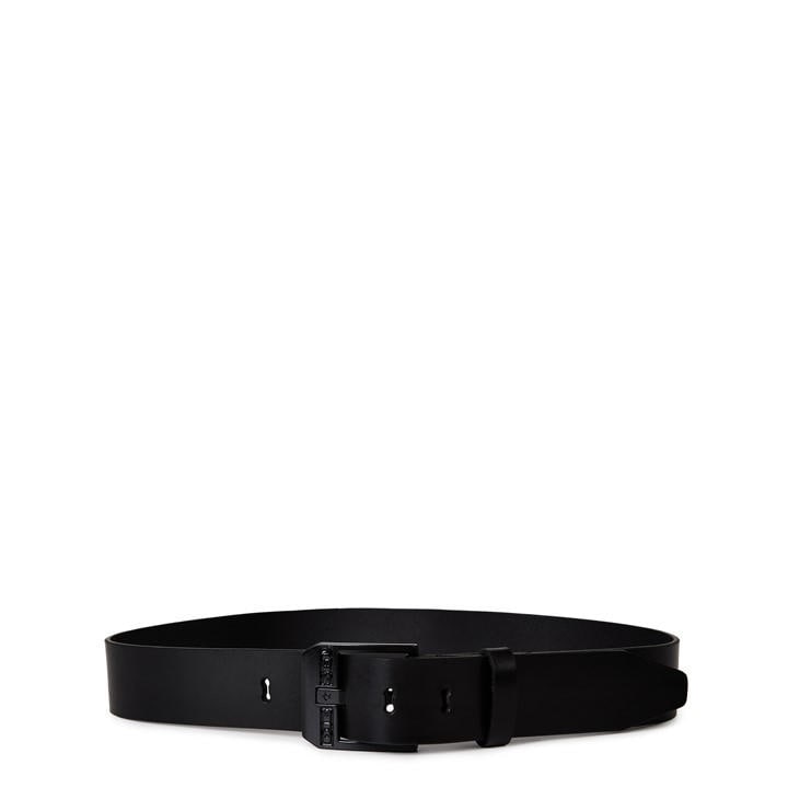 Diesel Men's Black Bluestar Leather Belt Large