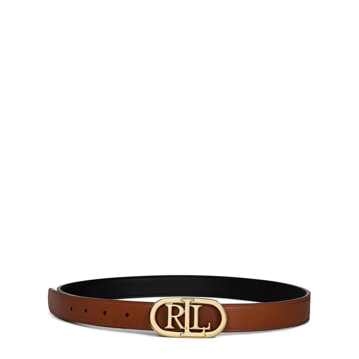 Polo Ralph Lauren Oval-logo Reversible Leather Skinny Belt