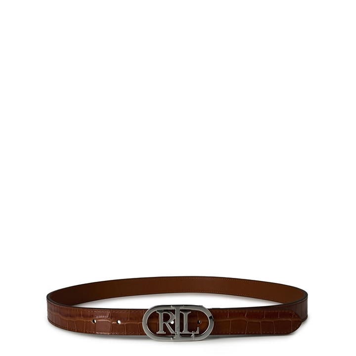 Polo Ralph Lauren Oval-logo Reversible Leather Skinny Belt