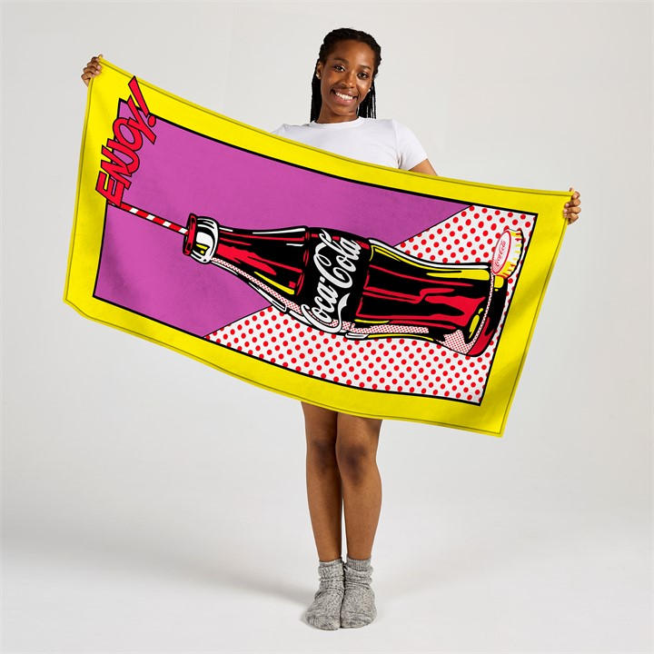 Coca Cola Unisex Multi Coca-Cola Officially Licensed Pop Beach Towel 70 X 140 Cm