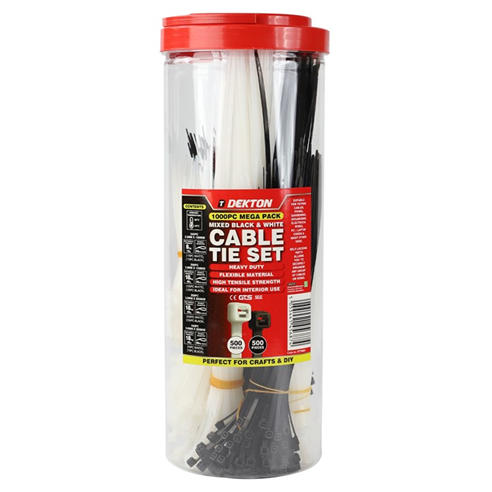 Dekton - 1000Pc Cable Tie Set