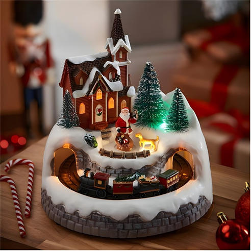 The Spirit Of Christmas - LED Rotate Ornament 54 Xmas Scene One Size