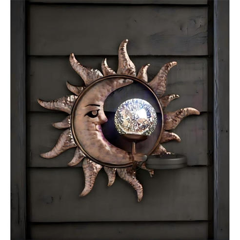 Linea - Sun and Moon Solar Wall Plaque 63