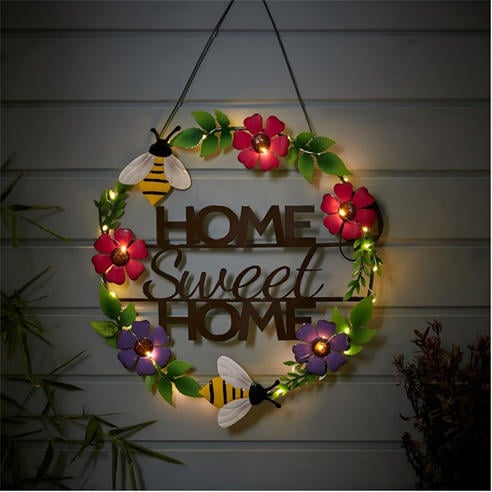 Linea - Solar Welcom Sign: Bees & Flower 63