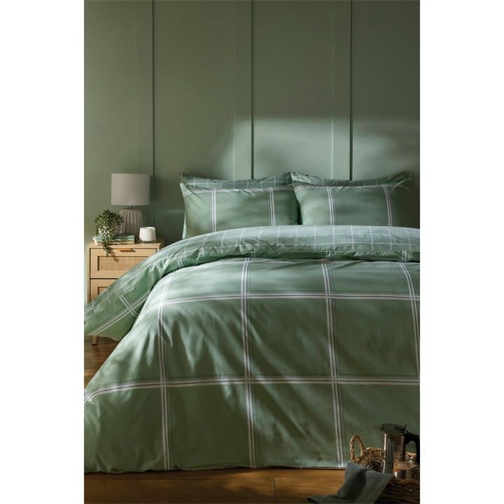 Green - Homelife - Check Duvet Set