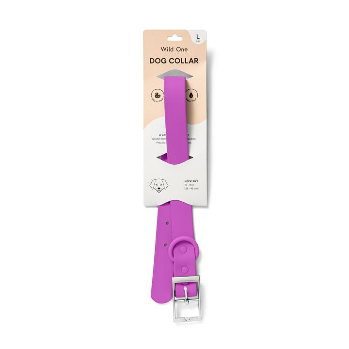 Wild One Unisex Pink Dog Collar Extra Large