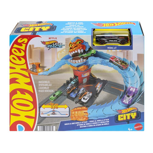Hot Wheels - Wheels City Wreck & Ride Gorilla Attack Playset