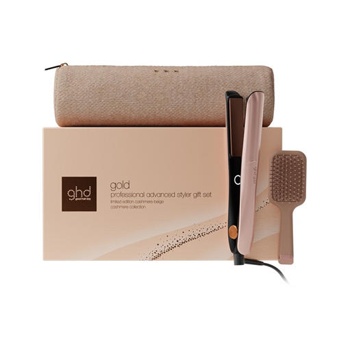 GHD - ghd Gold Hair Straightener Festive Gift Set in Cashmere Beige