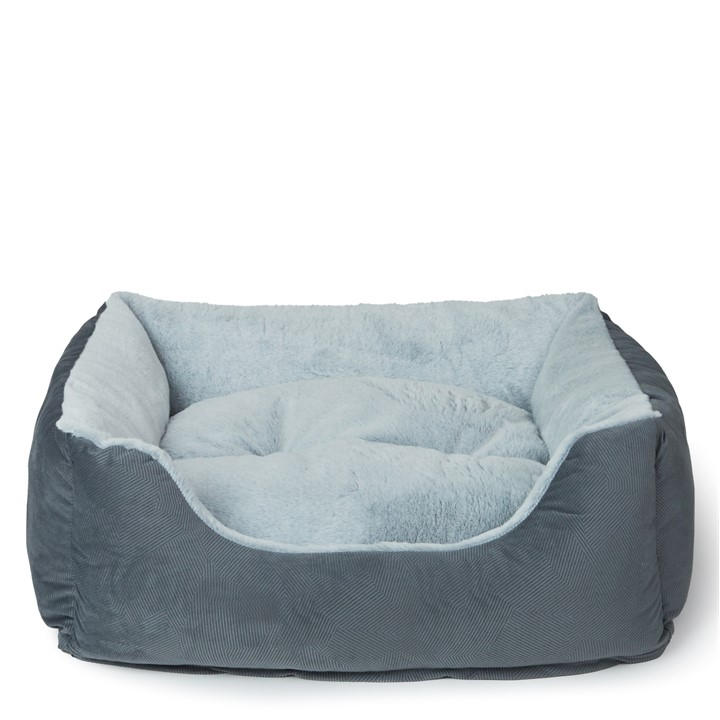 Studio Unisex Grey Plush Dog Bed Medium