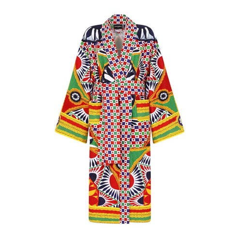 Dolce and Gabbana Casa - DolceandGabbanaCasa Carretto Bathrobe - All Over Print