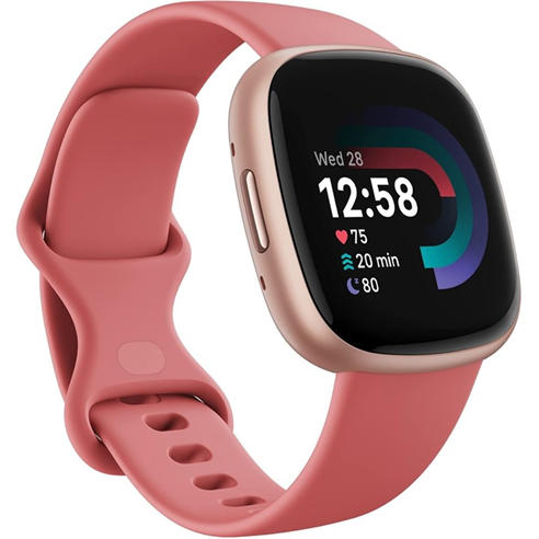 Fitbit - 4 Fitness Smartwatch with built-in GPS and up to 6 days battery life Pink/Copper Rose