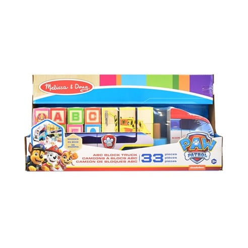 Melissa and Doug - PAW Patrol Toy Truck with Alphabet & Number Wooden Blocks