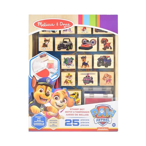 Melissa and Doug - Melissa & Doug PAW Patrol Wooden Stamp Set Activity Pad 25 Pieces