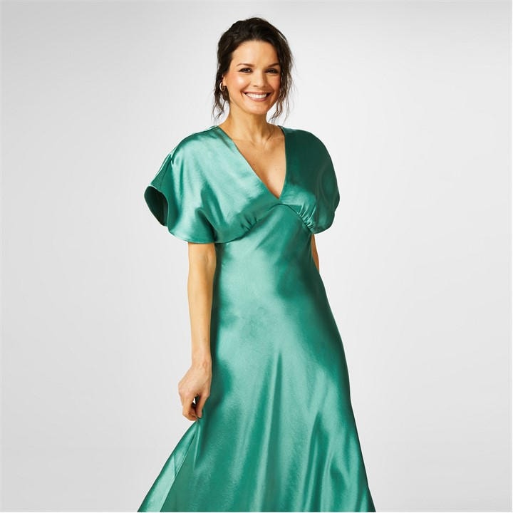 Biba Satin Maxi Dress In Green | ModeSens Biba Satin Maxi Dress In Green | ModeSens