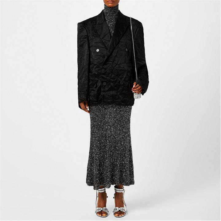 BALENCIAGA Sequinned Long Dress - Black