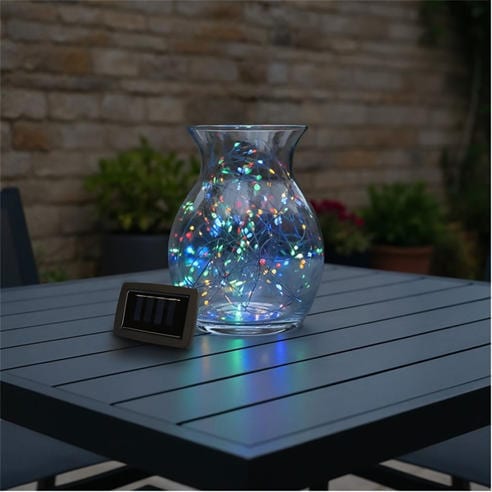 Streetwize - 200 LED String Lights - 20m Solar Multi-Coloured