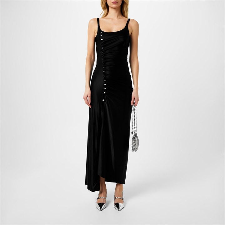 RABANNE Draped Maxi Dress - Black