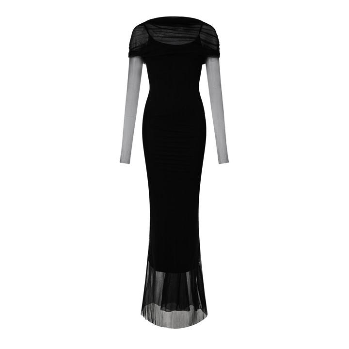 CHRISTOPHER ESBER VEILED DRESS