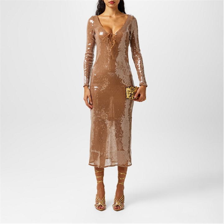 BARDOT VERONA SEQUIN MIDAXI DRESS