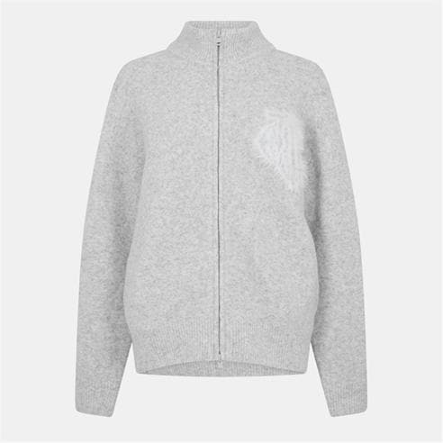 THE COUTURE CLUB - Womens Fluffy Knit Zip-Through