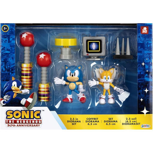 Sonic the Hedgehog - The Hedgehog 2.5 Inch Diorama Set SONIC and a TAILS Action Figure