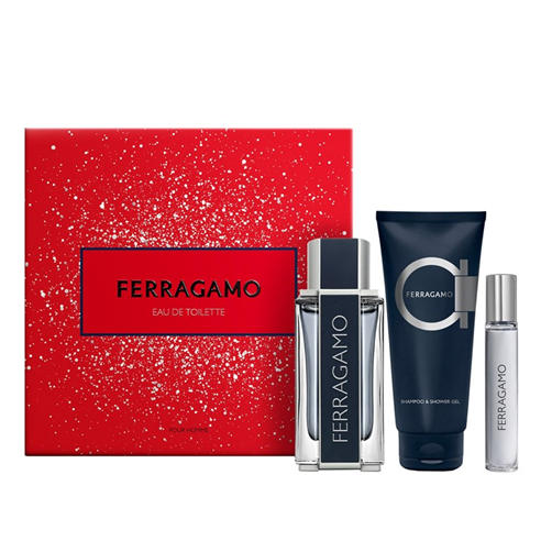 Ferragamo - Man Gift Set: Eau de Toilette 100ml + Shower Gel 100ml + 15ml Travel Spray