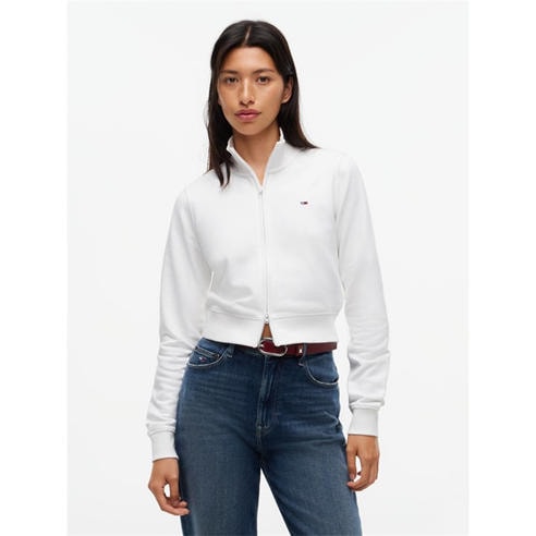 Tommy Jeans - Women's Essential Fitted Full-Zip Cotton Fleece