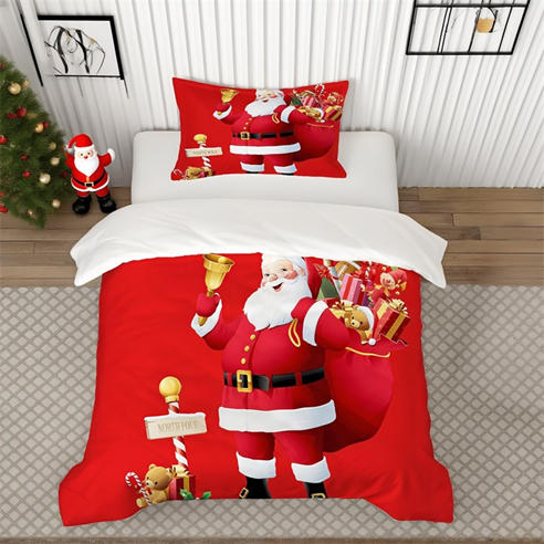 The Spirit Of Christmas - Single Duvet Set Santas Workshop